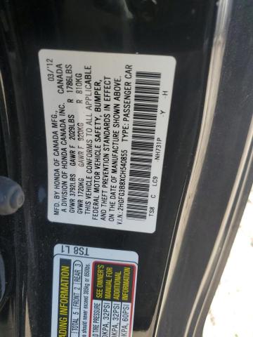 Photo 11 VIN: 2HGFG3B8XCH540855 - HONDA CIVIC EX 