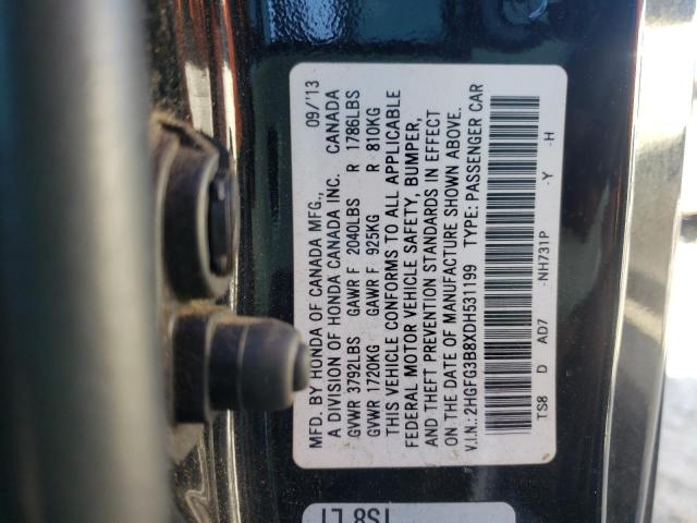 Photo 9 VIN: 2HGFG3B8XDH531199 - HONDA CIVIC EX 