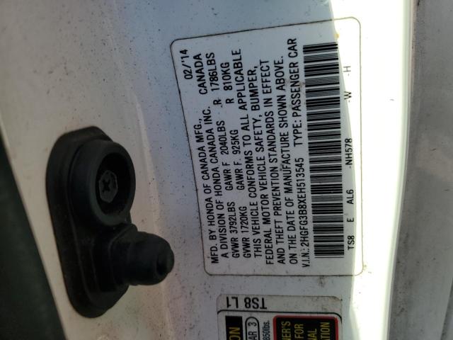 Photo 11 VIN: 2HGFG3B8XEH513545 - HONDA CIVIC 