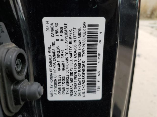 Photo 11 VIN: 2HGFG3B8XFH500652 - HONDA CIVIC 