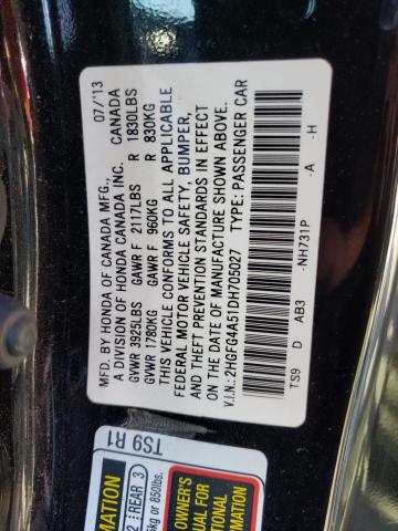 Photo 9 VIN: 2HGFG4A51DH705027 - HONDA CIVIC SI 