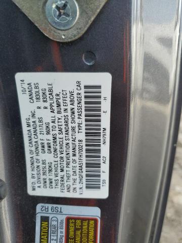 Photo 11 VIN: 2HGFG4A51FH700218 - HONDA CIVIC SI 