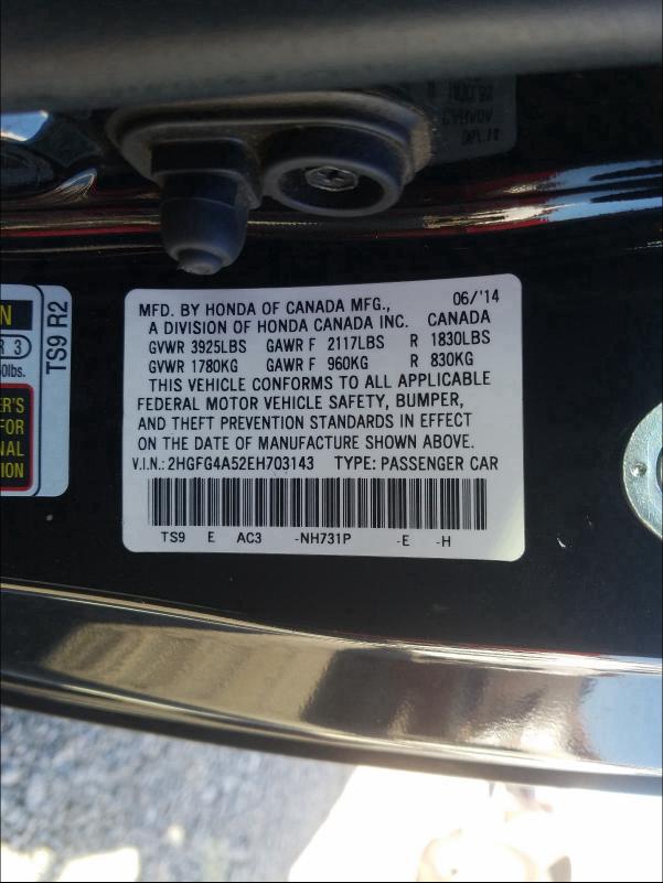 Photo 9 VIN: 2HGFG4A52EH703143 - HONDA CIVIC SI 