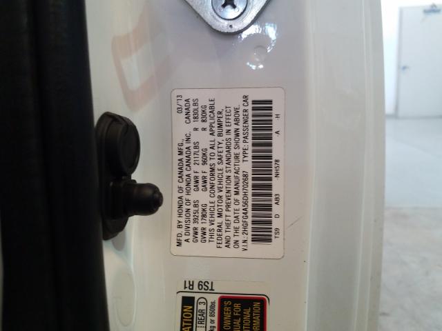 Photo 9 VIN: 2HGFG4A56DH702687 - HONDA CIVIC SI 