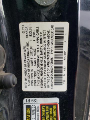 Photo 11 VIN: 2HGFG4A56DH705086 - HONDA CIVIC SI 