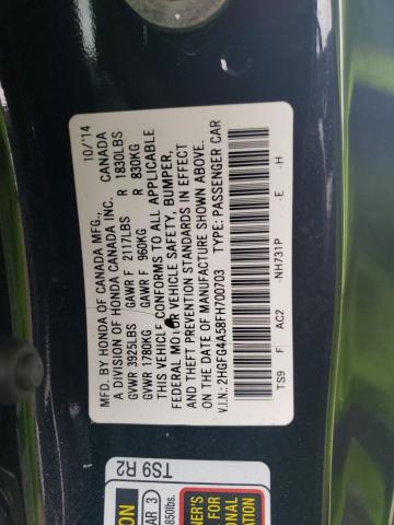 Photo 11 VIN: 2HGFG4A58FH700703 - HONDA CIVIC SI 