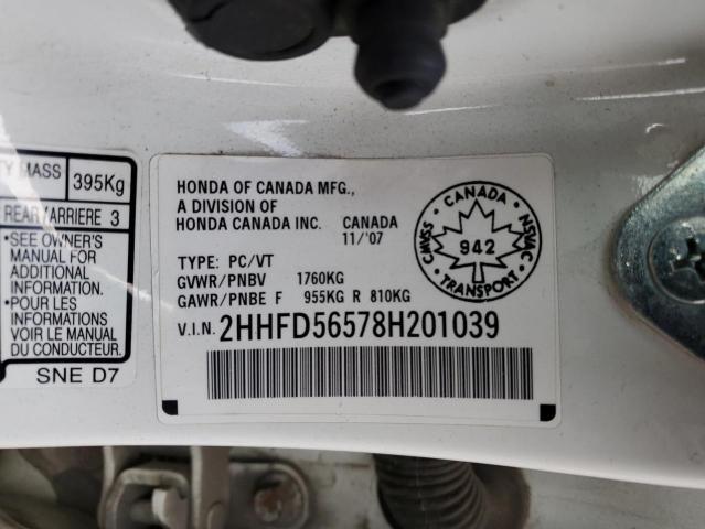 Photo 11 VIN: 2HHFD56578H201039 - ACURA CSX 