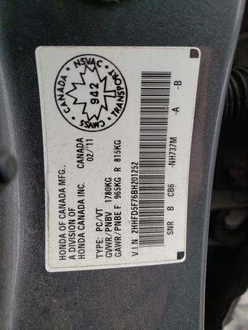 Photo 11 VIN: 2HHFD5F76BH201252 - ACURA CSX TECHNO 