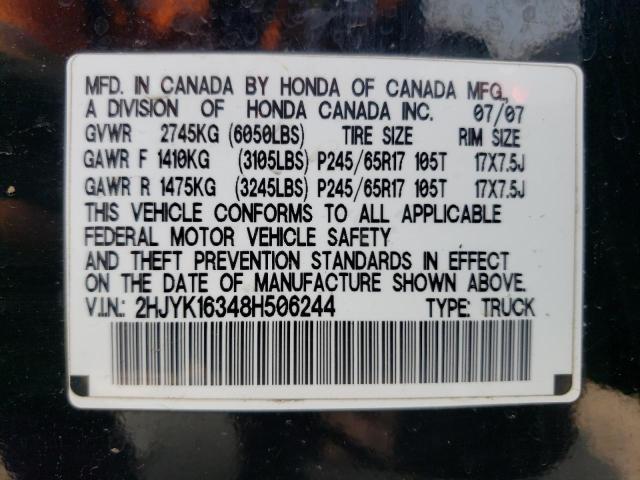 Photo 11 VIN: 2HJYK16348H506244 - HONDA RIDGELINE 