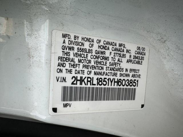 Photo 9 VIN: 2HKRL1851YH603851 - HONDA ODYSSEY LX 