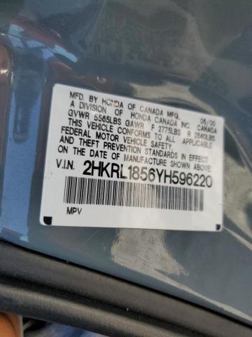 Photo 12 VIN: 2HKRL1856YH596220 - HONDA ODYSSEY LX 