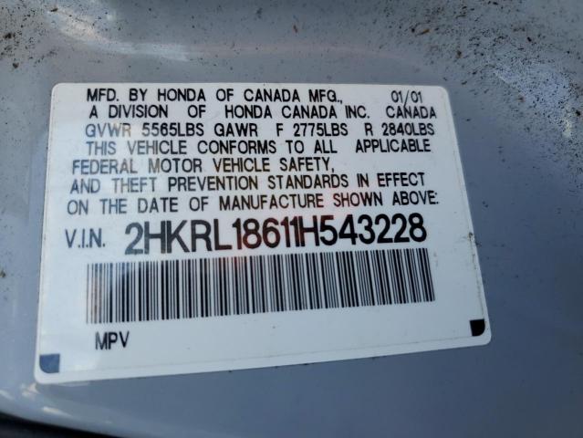 Photo 12 VIN: 2HKRL18611H543228 - HONDA ODYSSEY EX 