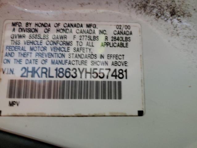 Photo 12 VIN: 2HKRL1863YH557481 - HONDA ODYSSEY EX 