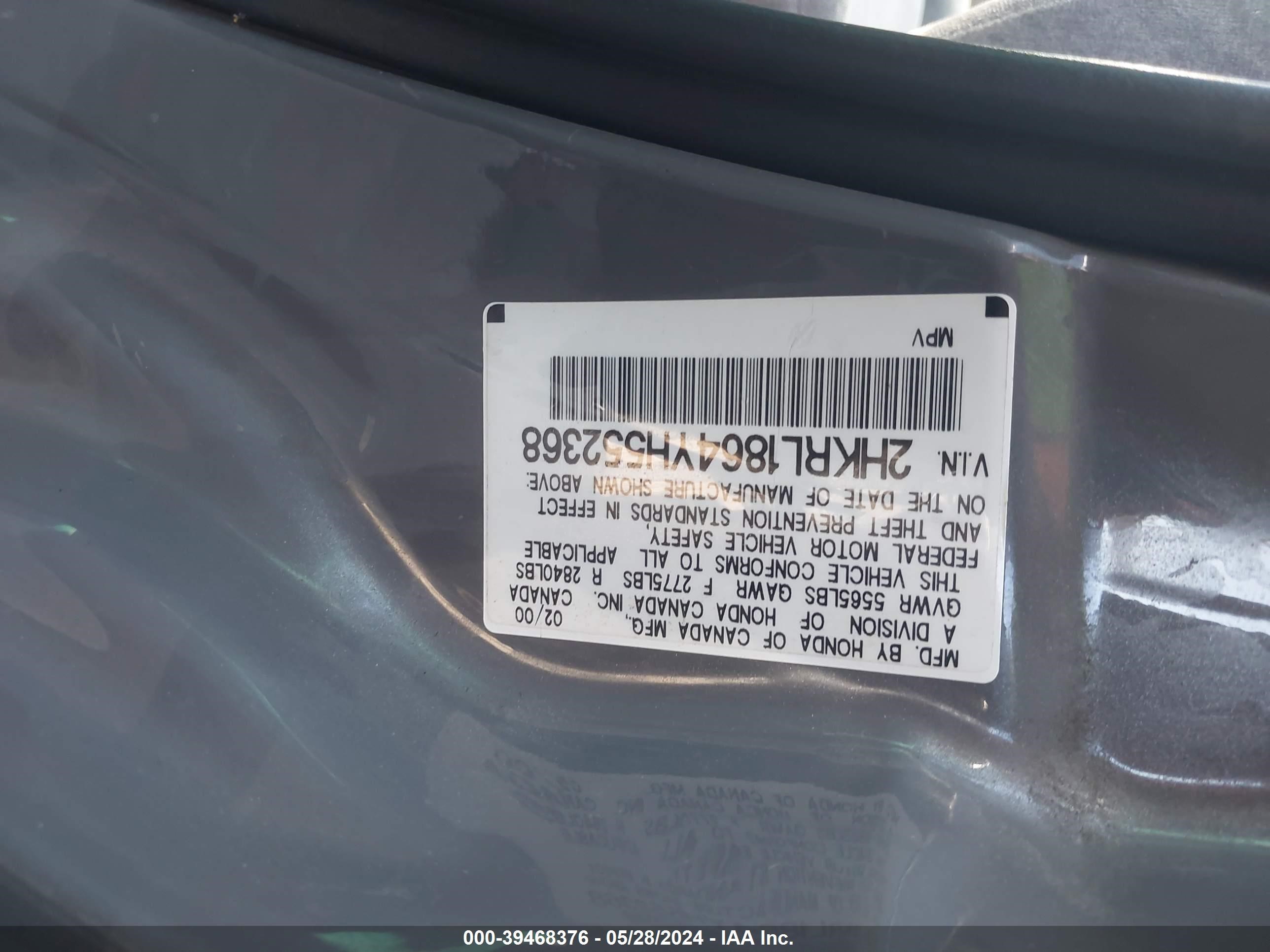 Photo 8 VIN: 2HKRL1864YH552368 - HONDA ODYSSEY 