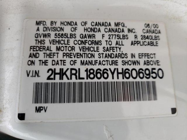 Photo 9 VIN: 2HKRL1866YH606950 - HONDA ODYSSEY EX 