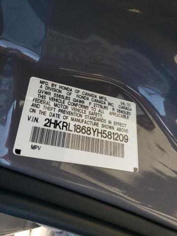 Photo 12 VIN: 2HKRL1868YH581209 - HONDA ODYSSEY EX 