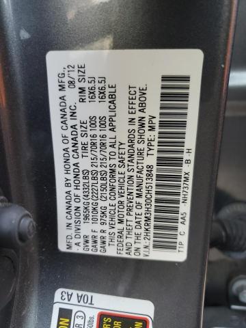 Photo 12 VIN: 2HKRM3H30CH513848 - HONDA CRV 