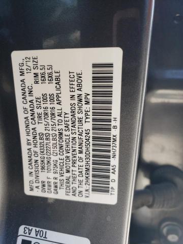 Photo 12 VIN: 2HKRM3H30DH504245 - HONDA CR-V LX 