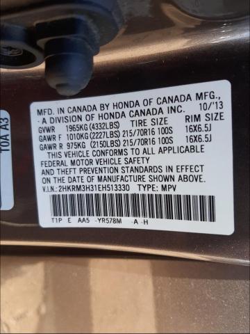 Photo 9 VIN: 2HKRM3H31EH513330 - HONDA CR-V LX 