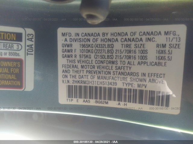 Photo 8 VIN: 2HKRM3H31EH513439 - HONDA CR-V 