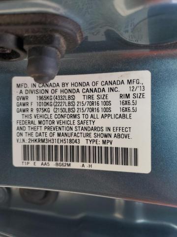 Photo 11 VIN: 2HKRM3H31EH518043 - HONDA CR-V LX 