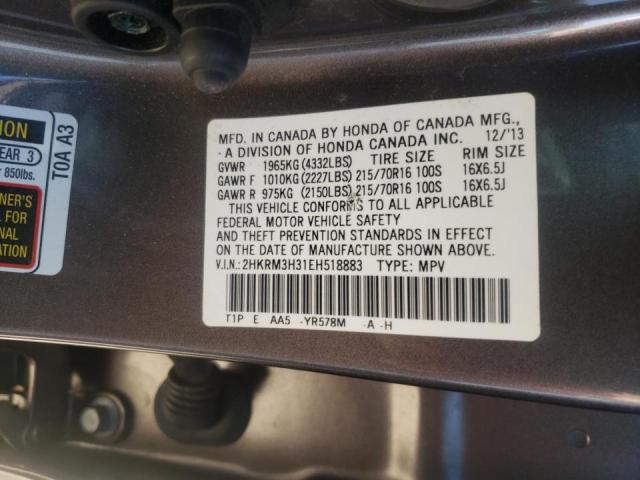 Photo 9 VIN: 2HKRM3H31EH518883 - HONDA CR-V LX 