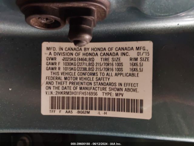 Photo 8 VIN: 2HKRM3H31FH516956 - HONDA CR-V 