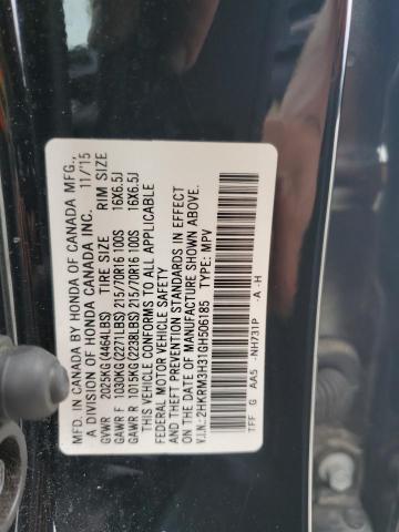 Photo 12 VIN: 2HKRM3H31GH506185 - HONDA CR-V LX 