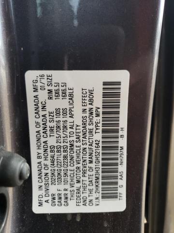 Photo 12 VIN: 2HKRM3H31GH521642 - HONDA CR-V LX 