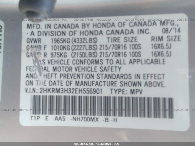 Photo 8 VIN: 2HKRM3H32EH556901 - HONDA CR-V 