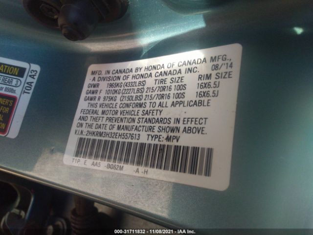 Photo 8 VIN: 2HKRM3H32EH557613 - HONDA CR-V 