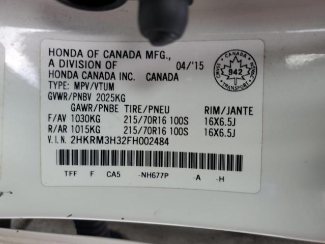 Photo 12 VIN: 2HKRM3H32FH002484 - HONDA CR-V LX 