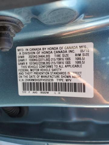 Photo 9 VIN: 2HKRM3H32FH535239 - HONDA CR-V LX 