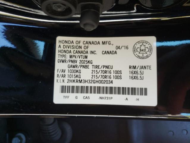 Photo 13 VIN: 2HKRM3H32GH002034 - HONDA CR-V LX 