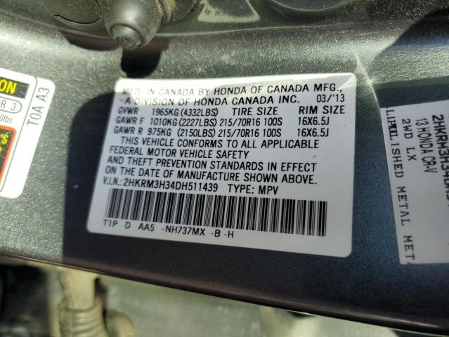 Photo 11 VIN: 2HKRM3H34DH511439 - HONDA CRV 