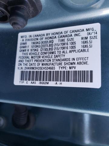 Photo 9 VIN: 2HKRM3H35EH534665 - HONDA CR-V LX 