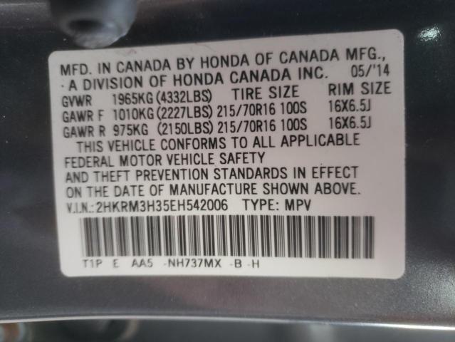 Photo 9 VIN: 2HKRM3H35EH542006 - HONDA CR-V LX 