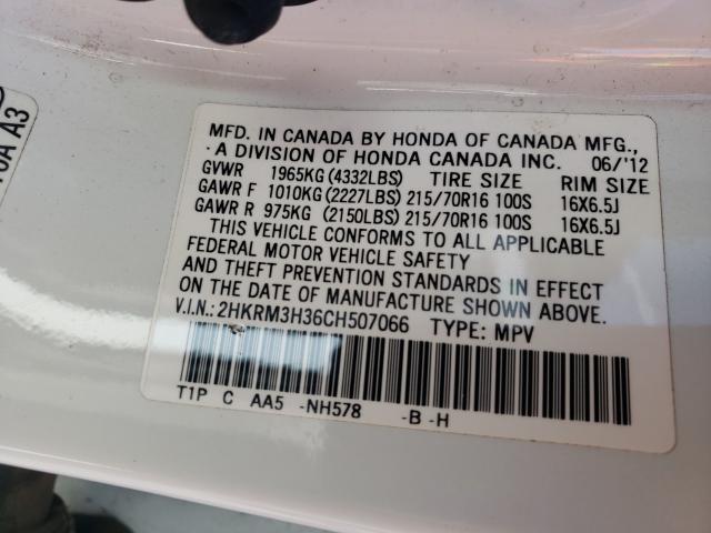 Photo 9 VIN: 2HKRM3H36CH507066 - HONDA CR-V LX 