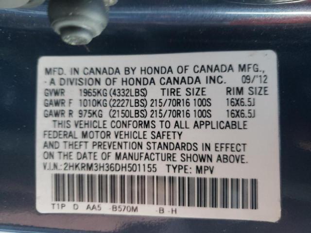 Photo 9 VIN: 2HKRM3H36DH501155 - HONDA CR-V LX 