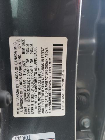 Photo 12 VIN: 2HKRM3H36DH519753 - HONDA CRV 