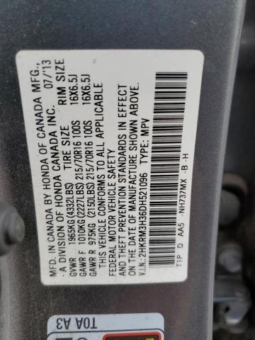 Photo 13 VIN: 2HKRM3H36DH521096 - HONDA CR-V LX 