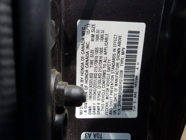 Photo 9 VIN: 2HKRM3H36EH513338 - HONDA CR-V LX 