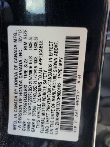 Photo 12 VIN: 2HKRM3H37CH500482 - HONDA CRV 