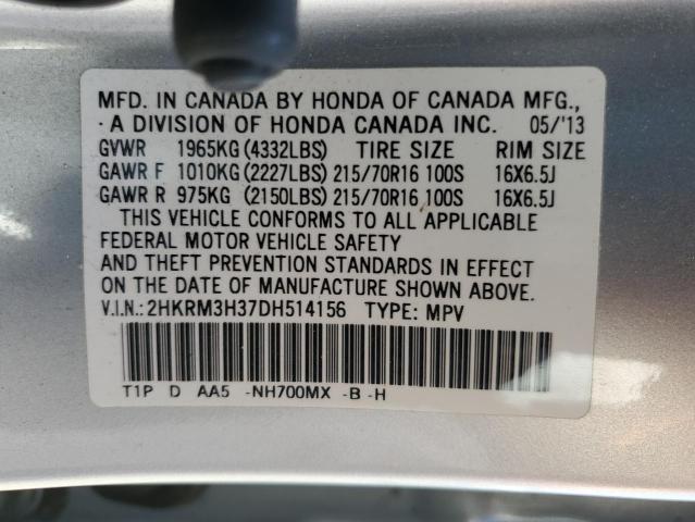 Photo 12 VIN: 2HKRM3H37DH514156 - HONDA CR-V LX 