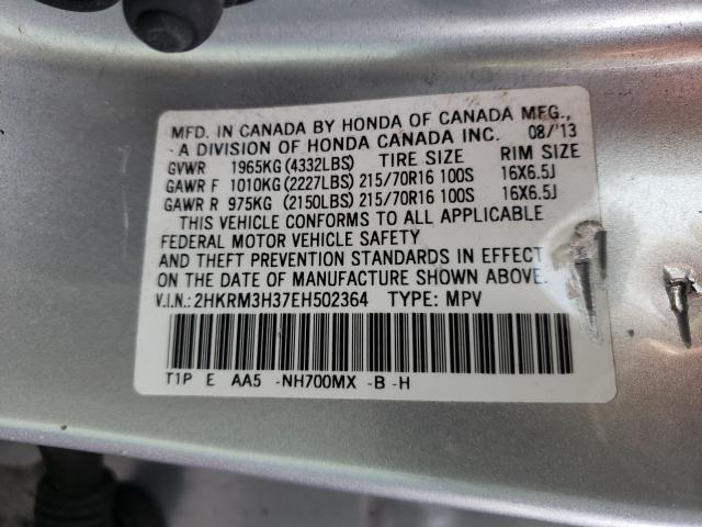 Photo 9 VIN: 2HKRM3H37EH502364 - HONDA CR-V LX 