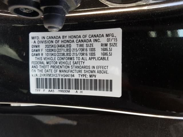 Photo 9 VIN: 2HKRM3H37FH544194 - HONDA CR-V LX 