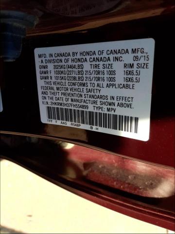 Photo 9 VIN: 2HKRM3H37FH554899 - HONDA CR-V LX 