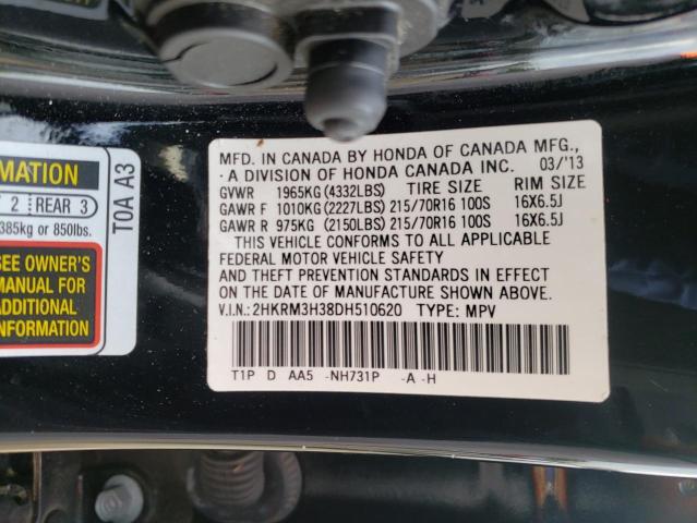 Photo 9 VIN: 2HKRM3H38DH510620 - HONDA CR-V LX 