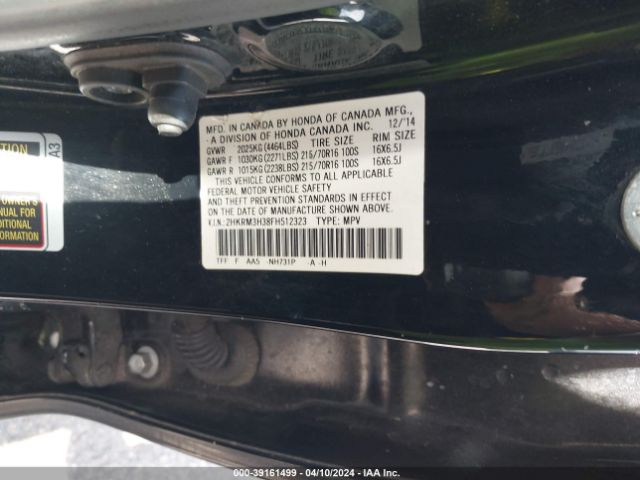 Photo 8 VIN: 2HKRM3H38FH512323 - HONDA CR-V 