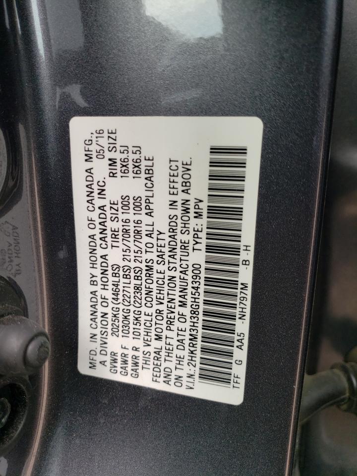 Photo 12 VIN: 2HKRM3H38GH543900 - HONDA CR-V 